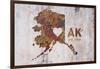 AK Rusty Cementwall Heart-Red Atlas Designs-Framed Giclee Print