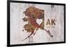 AK Rusty Cementwall Heart-Red Atlas Designs-Framed Giclee Print