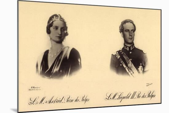 Ak S.M. Astrid Reine Des Belges, S.M. Léopold III. Roi Des Belges-German photographer-Mounted Photographic Print