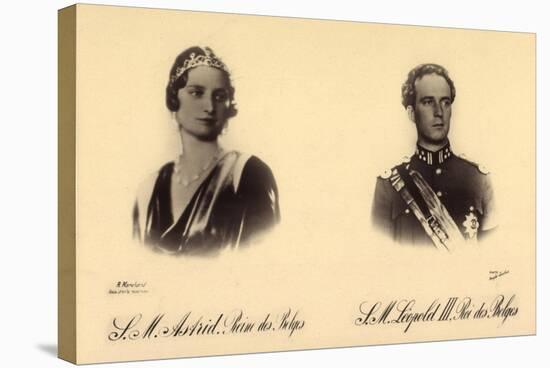 Ak S.M. Astrid Reine Des Belges, S.M. Léopold III. Roi Des Belges-German photographer-Stretched Canvas