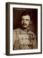 Ak S.M. Kaiser Carl I Von Österreich, Npg 6068, Husarenuniform-null-Framed Photographic Print