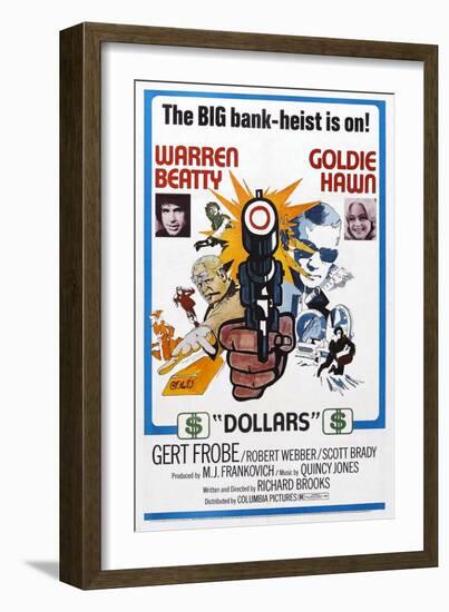 $, (Aka Dollars), from Left: Warren Beatty, Goldie Hawn, 1971-null-Framed Art Print