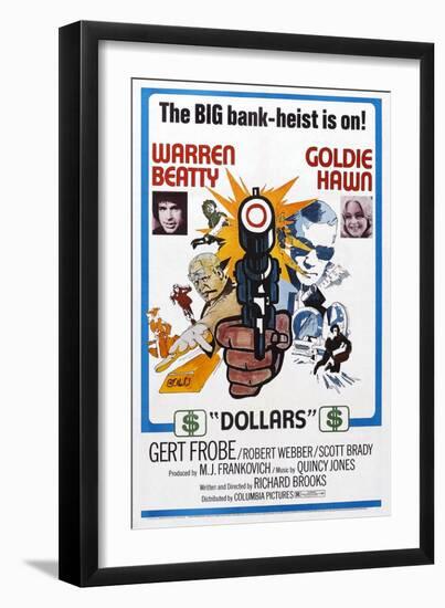 $, (Aka Dollars), from Left: Warren Beatty, Goldie Hawn, 1971-null-Framed Art Print