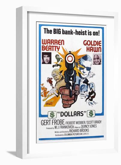 $, (Aka Dollars), from Left: Warren Beatty, Goldie Hawn, 1971-null-Framed Art Print