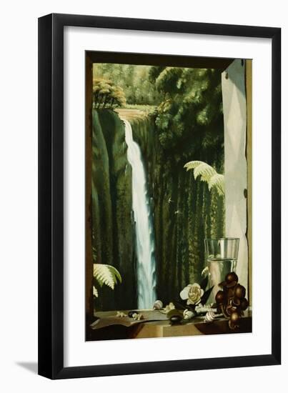 Akaka Waterfall, Hawaii, 1925-1930 (Oil on Canvas)-Pierre Roy-Framed Giclee Print