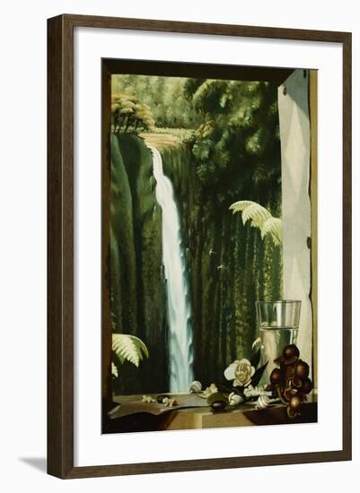 Akaka Waterfall, Hawaii, 1925-1930 (Oil on Canvas)-Pierre Roy-Framed Giclee Print