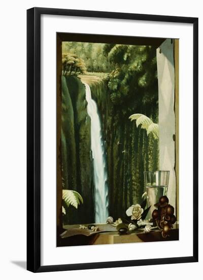 Akaka Waterfall, Hawaii, 1925-1930 (Oil on Canvas)-Pierre Roy-Framed Giclee Print