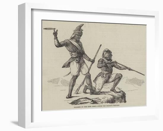 Akalees of the Sikh Army, from Von Orlich's Travels-null-Framed Giclee Print