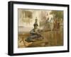 Akalis at the Holy Tank, Umritsar, from 'India Ancient and Modern', 1867 (Colour Litho)-William 'Crimea' Simpson-Framed Giclee Print