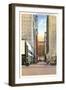 Akard Street Canyon, Dallas, Texas-null-Framed Art Print