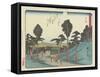 Akasaka, 1837-1844-Utagawa Hiroshige-Framed Stretched Canvas