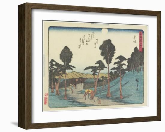 Akasaka, 1837-1844-Utagawa Hiroshige-Framed Giclee Print