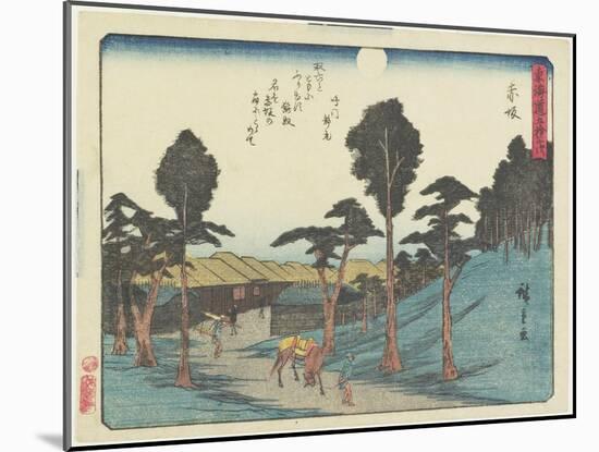 Akasaka, 1837-1844-Utagawa Hiroshige-Mounted Giclee Print