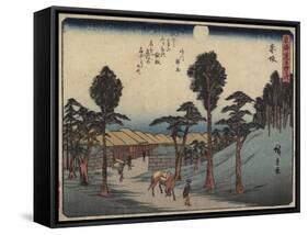 Akasaka, 1837-1844-Utagawa Hiroshige-Framed Stretched Canvas