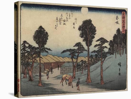 Akasaka, 1837-1844-Utagawa Hiroshige-Stretched Canvas