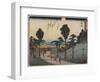 Akasaka, 1837-1844-Utagawa Hiroshige-Framed Giclee Print