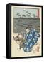 Akasaka, April 1855-Utagawa Hiroshige-Framed Stretched Canvas