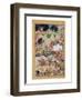 Akbar Receiving the Drums and Standards Captured from Abdullah Uzbeg, Governor of Malwa, in 1564-Mughal-Framed Premium Giclee Print