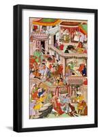 Akbar's Household Rejoicing at the Birth of His Second Son-null-Framed Giclee Print