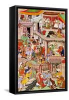 Akbar's Household Rejoicing at the Birth of His Second Son-null-Framed Stretched Canvas
