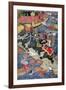 Akbar Tames the Savage Elephant, Hawa'i, circa 1590-Basawan-Framed Giclee Print