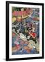 Akbar Tames the Savage Elephant, Hawa'i, circa 1590-Basawan-Framed Giclee Print