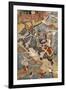 Akbar Tames the Savage Elephant, Hawa'I, Outside the Red Fort at Agra-Basawan-Framed Giclee Print