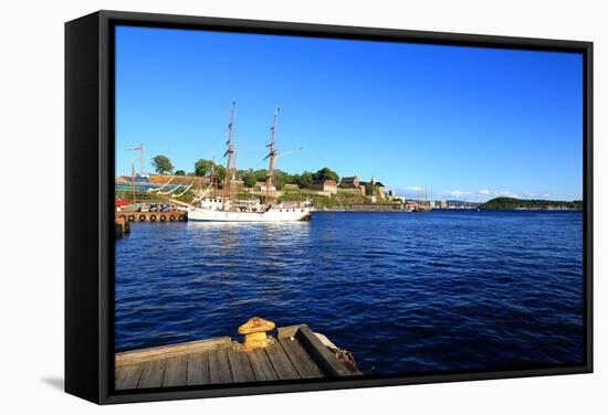 Aker Brygge District near the Seaport.-Stefano Amantini-Framed Stretched Canvas