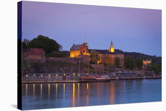 Akershus Fortress and Harbour, Oslo, Norway, Scandinavia, Europe-Doug Pearson-Stretched Canvas