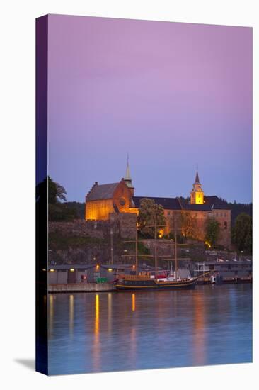 Akershus Fortress and Harbour, Oslo, Norway, Scandinavia, Europe-Doug Pearson-Stretched Canvas