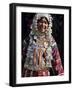 Akha Woman with Silver Headdress and Necklace Embellished with Glass Beads, Burma, Myanmar-Nigel Pavitt-Framed Photographic Print
