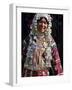 Akha Woman with Silver Headdress and Necklace Embellished with Glass Beads, Burma, Myanmar-Nigel Pavitt-Framed Photographic Print