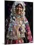 Akha Woman with Silver Headdress and Necklace Embellished with Glass Beads, Burma, Myanmar-Nigel Pavitt-Mounted Photographic Print