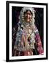 Akha Woman with Silver Headdress and Necklace Embellished with Glass Beads, Burma, Myanmar-Nigel Pavitt-Framed Photographic Print