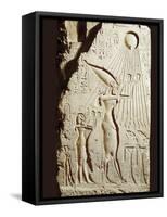 Akhenaten and His Family Offering to the Sun-God Aten-null-Framed Stretched Canvas