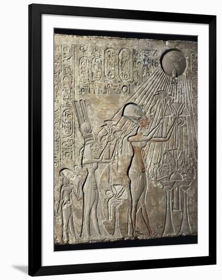 Akhenaten and His Family to the Aten-null-Framed Art Print