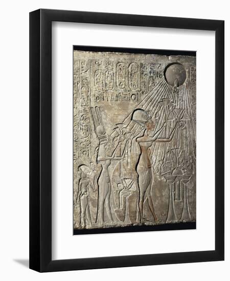 Akhenaten and His Family to the Aten-null-Framed Art Print