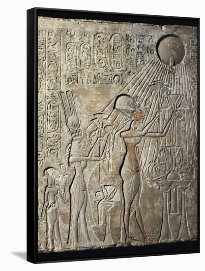 Akhenaten and His Family to the Aten-null-Framed Stretched Canvas