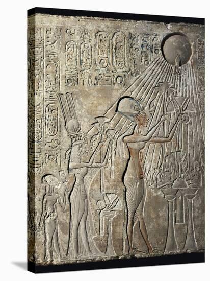 Akhenaten and His Family to the Aten-null-Stretched Canvas