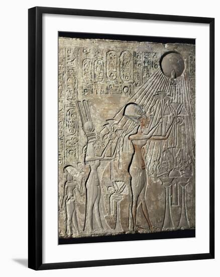 Akhenaten and His Family to the Aten-null-Framed Art Print