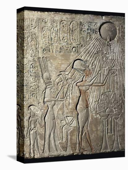 Akhenaten and His Family to the Aten-null-Stretched Canvas