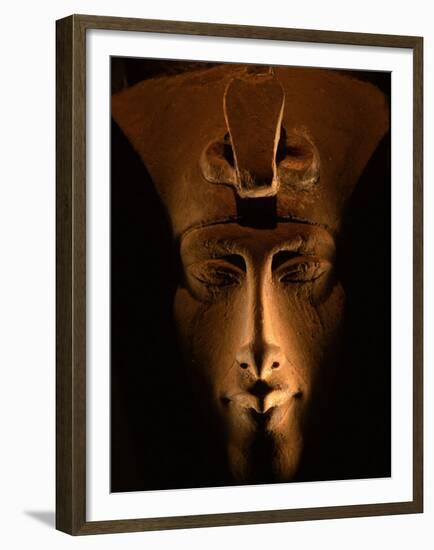 Akhenaten Statue, Pharaohs of the Sun, Luxor Museum, Amarna, Egypt-Kenneth Garrett-Framed Premium Photographic Print