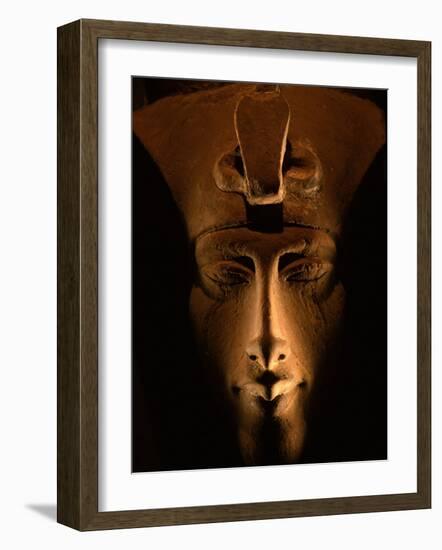 Akhenaten Statue, Pharaohs of the Sun, Luxor Museum, Amarna, Egypt-Kenneth Garrett-Framed Photographic Print