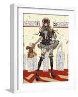 Akiba Exit-HR-FM-Framed Art Print