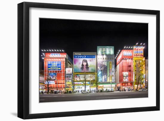 Akihabara electronic town, Tokyo, Japan-Jan Christopher Becke-Framed Photographic Print