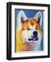 Akita - Apricot-Dawgart-Framed Giclee Print