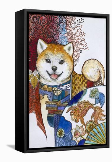 Akita Inu-Oxana Zaika-Framed Stretched Canvas