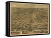 Akron, Ohio - Panoramic Map - Akron, OH-Lantern Press-Framed Stretched Canvas