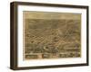 Akron, Ohio - Panoramic Map - Akron, OH-Lantern Press-Framed Art Print