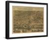 Akron, Ohio - Panoramic Map - Akron, OH-Lantern Press-Framed Art Print